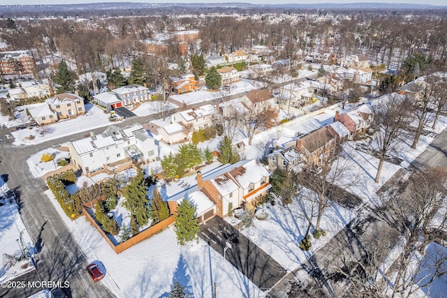 view of snowy aerial view