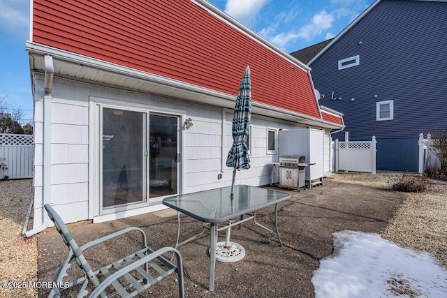 rear view of house with a patio area