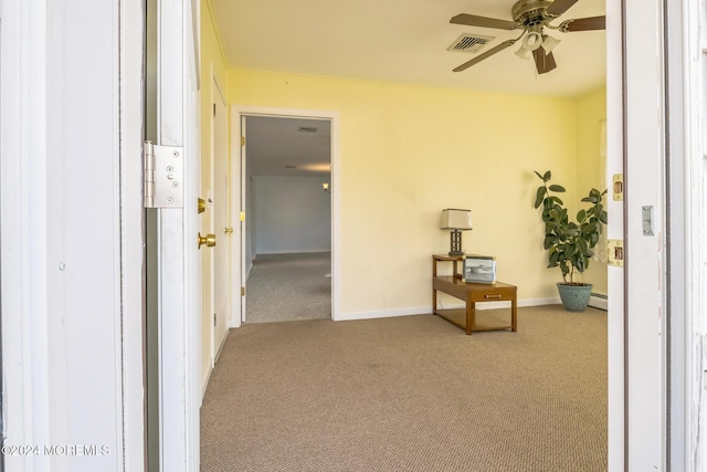 corridor featuring carpet floors