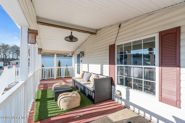 exterior space featuring covered porch