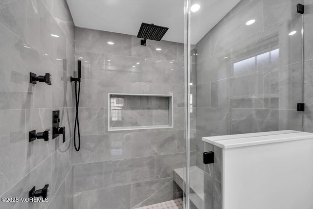 bathroom with walk in shower