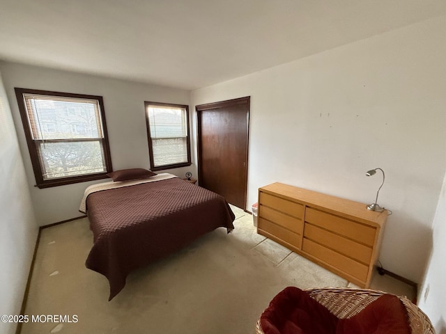 bedroom with a closet