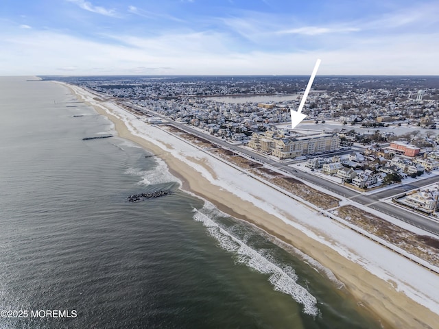 700 Ocean Ave Unit G31, Spring Lake, NJ 07762 - drone / aerial view of waterfront with a beach