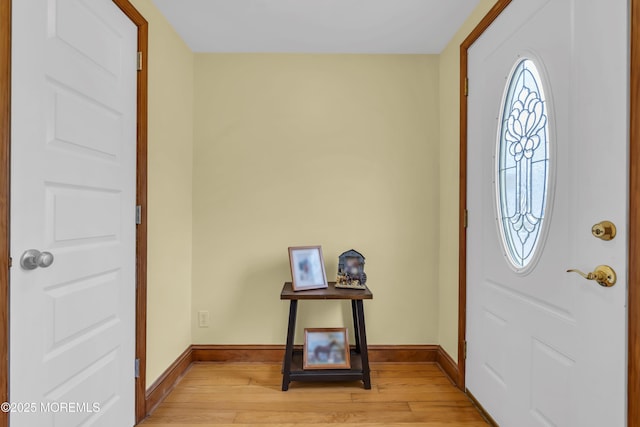 entryway featuring light hardwood / wood-style flooring