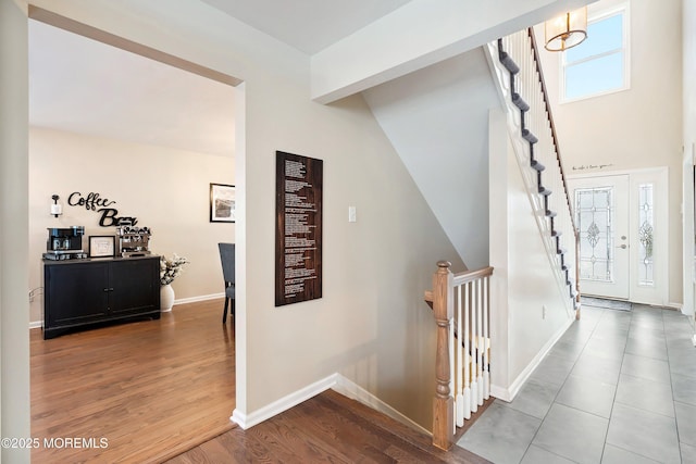 interior space featuring wood-type flooring