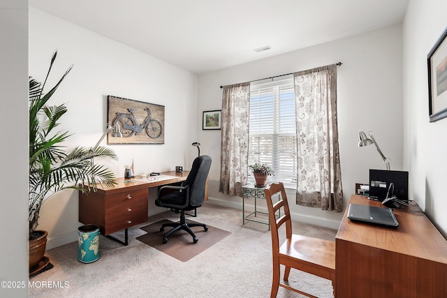 office area with carpet floors