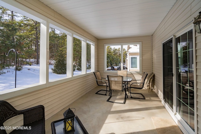 view of sunroom