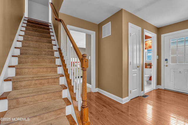 entryway featuring light hardwood / wood-style floors