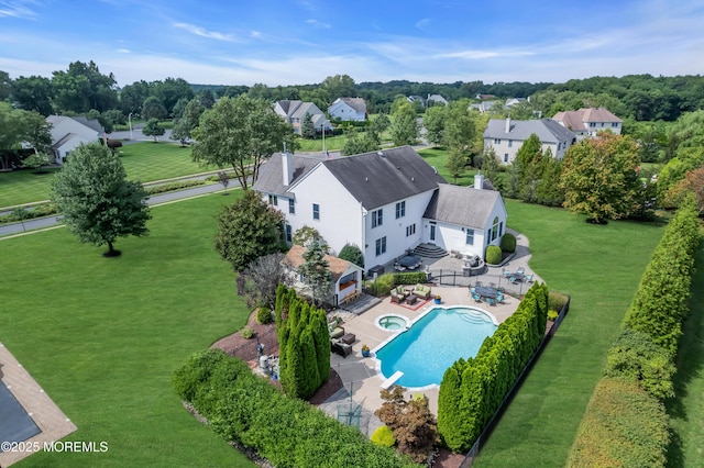 birds eye view of property