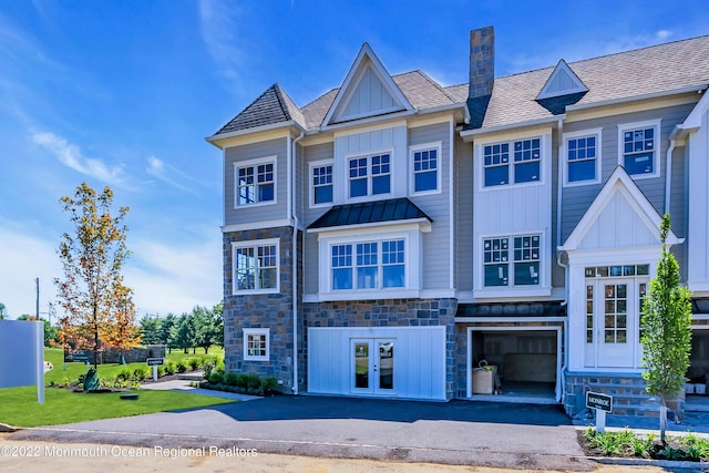 view of property with a garage