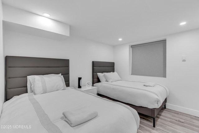 bedroom featuring light hardwood / wood-style flooring