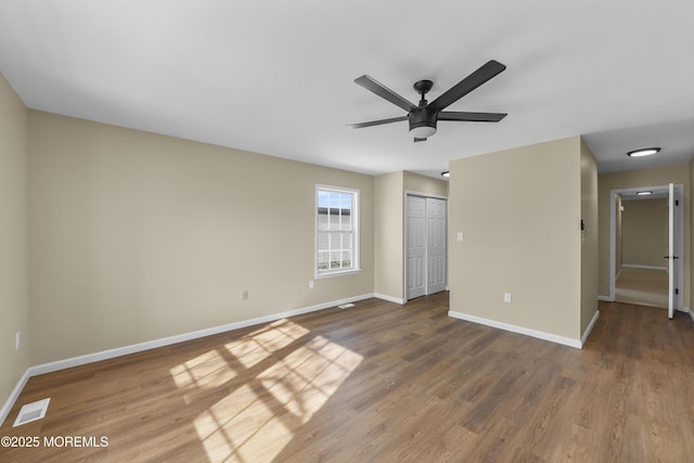 15B Betsy Ross Dr Unit B, Monroe, NJ 08831 - unfurnished bedroom with ceiling fan, hardwood / wood-style floors, and a closet