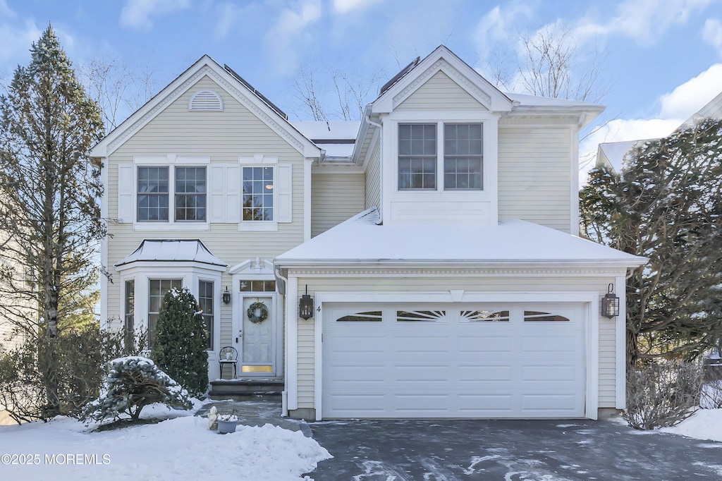 view of front of home featuring a garage