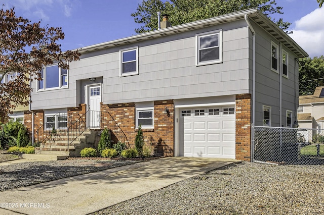 split foyer home with a garage