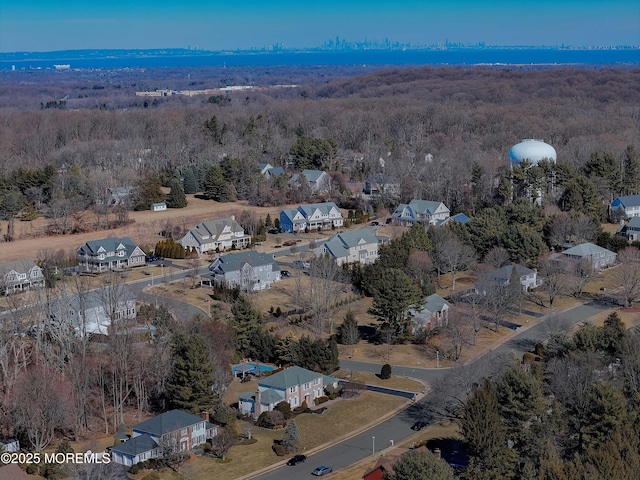 drone / aerial view featuring a residential view