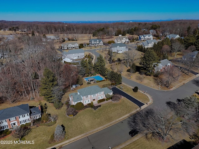 bird's eye view featuring a residential view