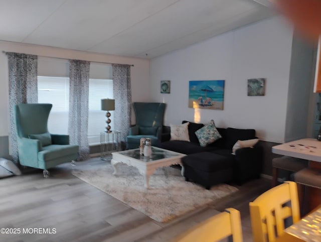 living room featuring hardwood / wood-style flooring