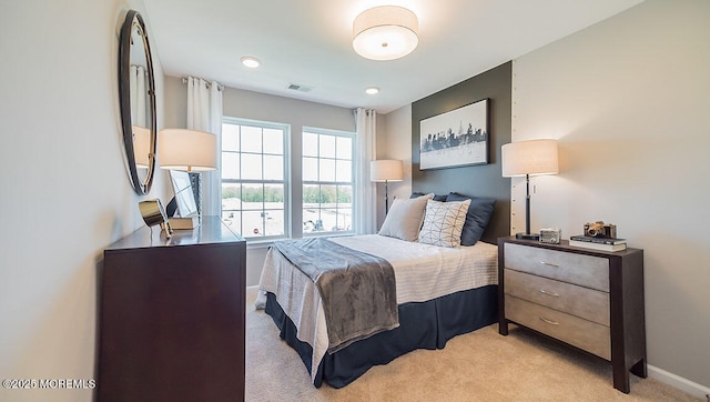 view of carpeted bedroom