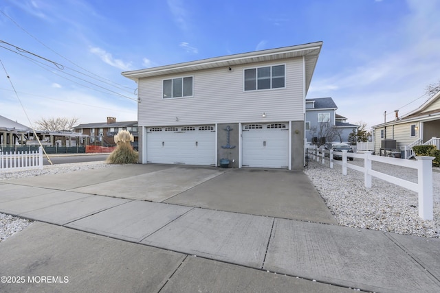 exterior space featuring a garage