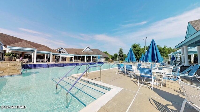 view of pool with a patio