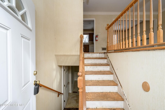 stairs with ornamental molding