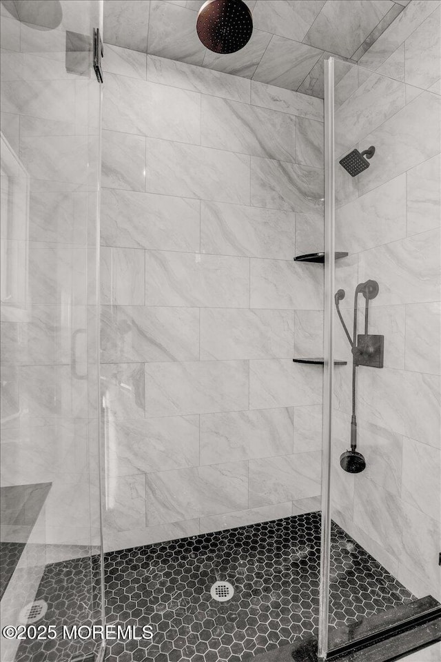 bathroom featuring walk in shower