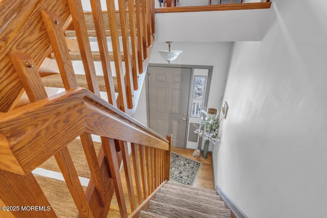 105 Geranium Ct, Toms River, NJ 08753 - stairway with wood finished floors