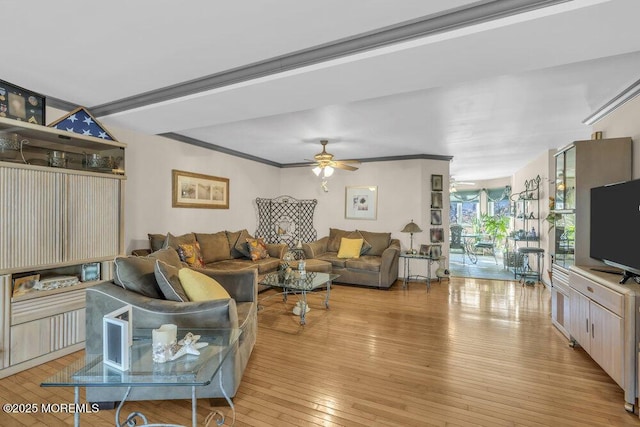 105 Geranium Ct, Toms River, NJ 08753 - living room featuring a ceiling fan and light wood-style floors