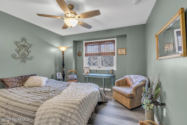 105 Geranium Ct, Toms River, NJ 08753 - bedroom with wood finished floors and ceiling fan