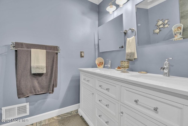 105 Geranium Ct, Toms River, NJ 08753 - bathroom featuring double vanity and baseboards
