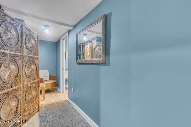 105 Geranium Ct, Toms River, NJ 08753 - hall featuring baseboards and wood finished floors