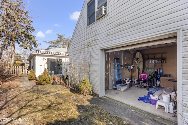 view of side of home with cooling unit