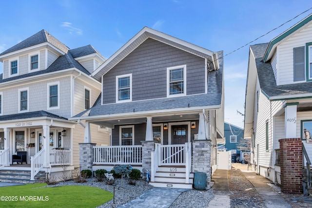 view of front of property with a porch