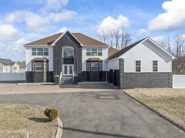 front of property featuring french doors