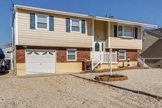 split foyer home with a garage