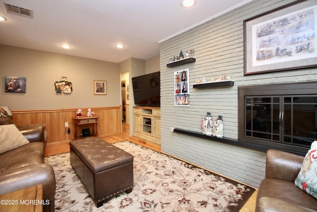 living room featuring hardwood / wood-style flooring