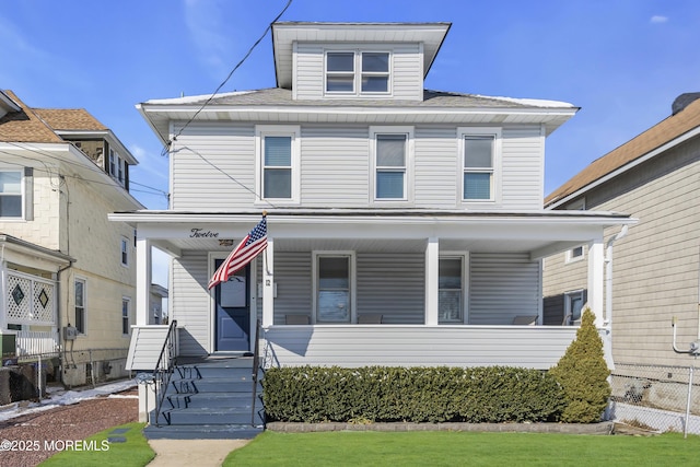 view of front of house with covered porch