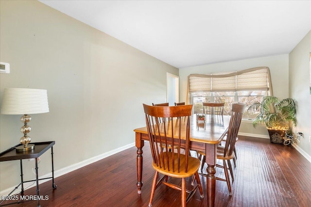 dining room featuring dark hardwood / wood-style flooring