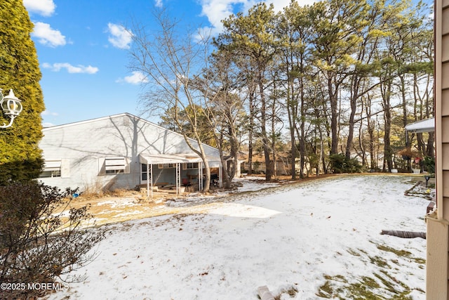 view of snowy yard