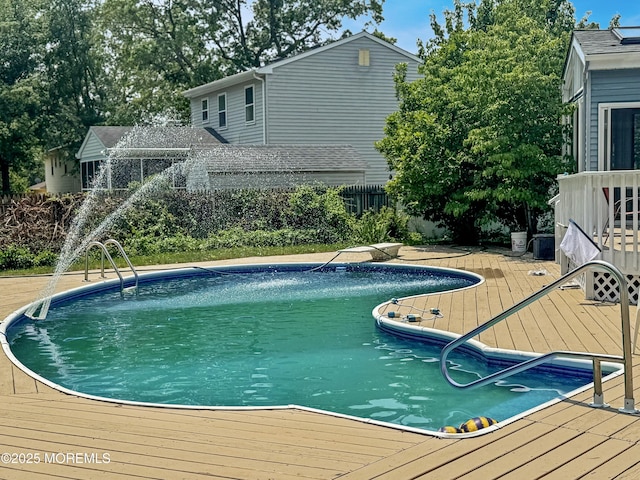 705 Princeton Rd, Lanoka Harbor, NJ 08734 - view of swimming pool with a deck