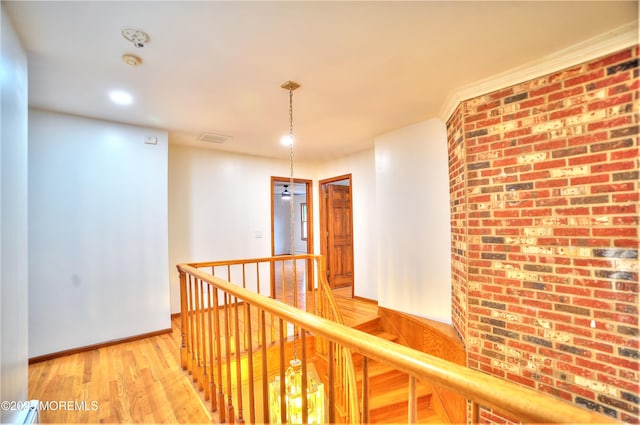 705 Princeton Rd, Lanoka Harbor, NJ 08734 - hallway featuring an upstairs landing, light wood-style flooring, and baseboards