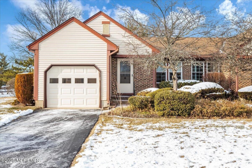 view of property featuring a garage