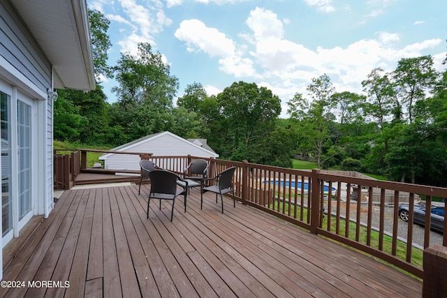 view of wooden terrace