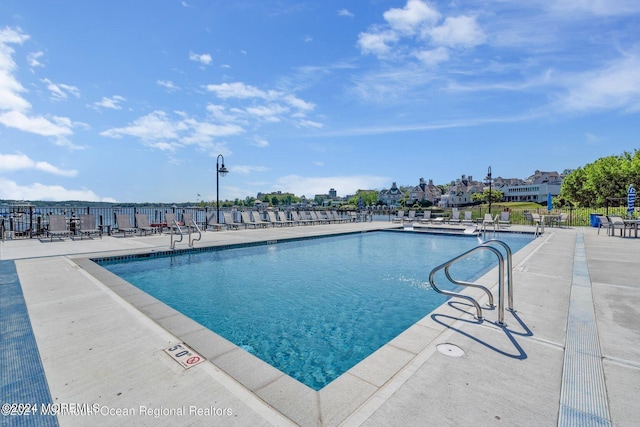 view of pool with a patio area