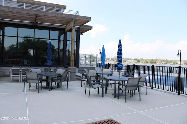 view of patio with a pergola