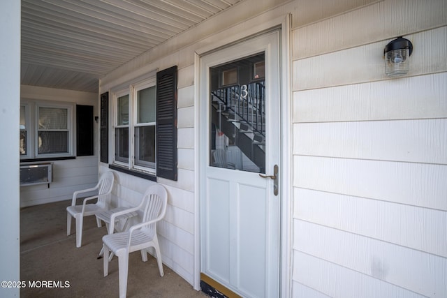 entrance to property with a porch