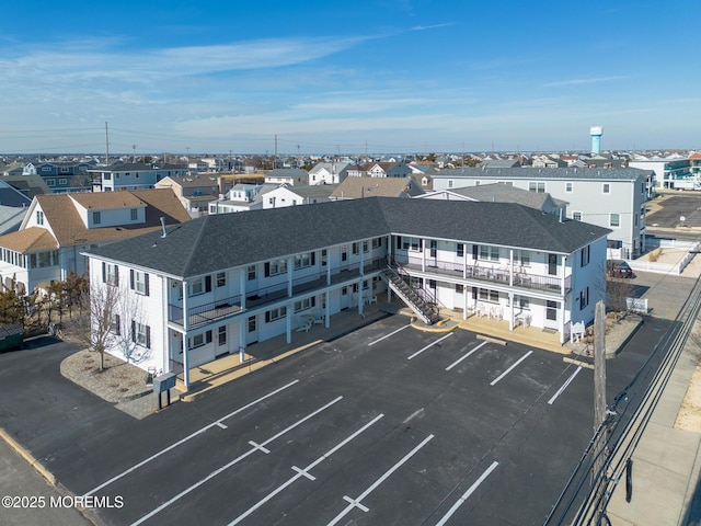 aerial view with a residential view