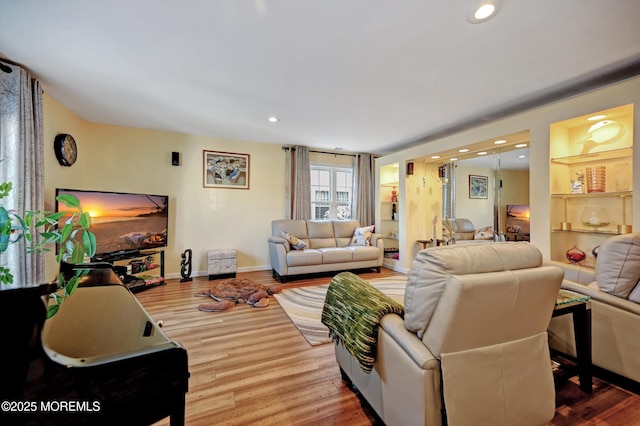 living room featuring hardwood / wood-style flooring