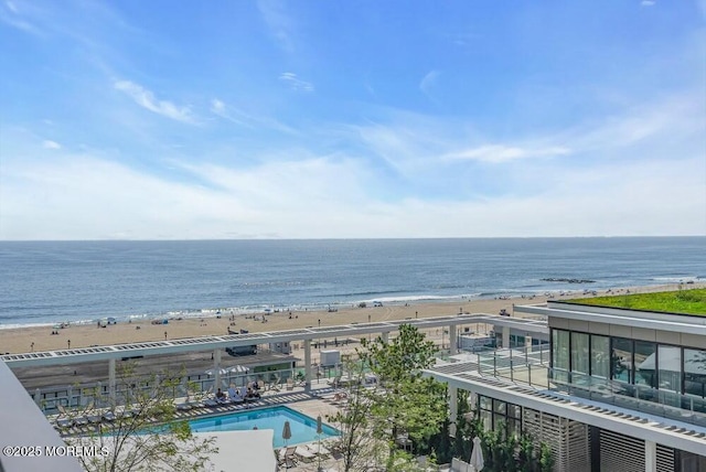 property view of water with a view of the beach