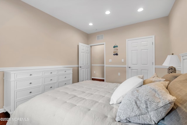 bedroom featuring hardwood / wood-style floors